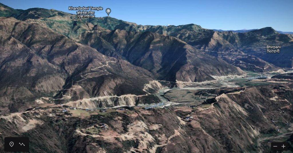A Google Earth View of Himalaya Mountain